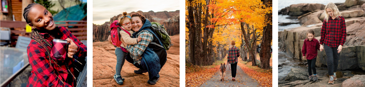 Customer images of flannel shirts.