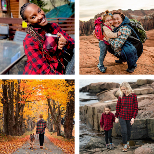Customer images of flannel shirts.