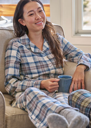 Scotch Plaid Flannel Pajamas.